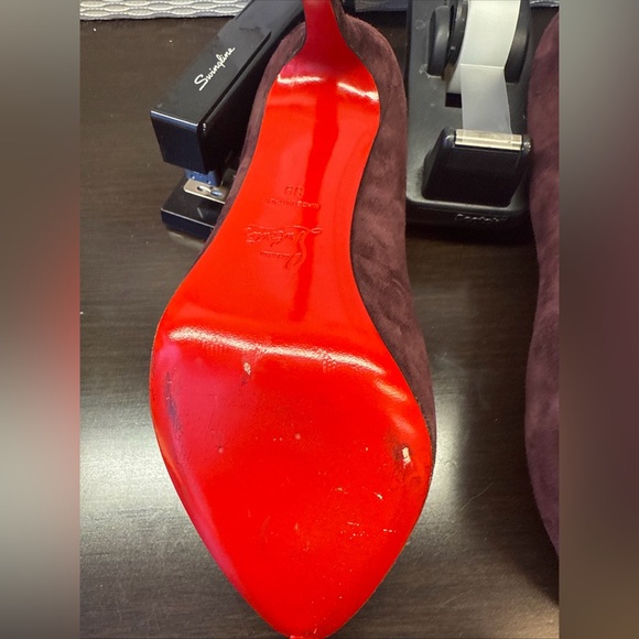 Christian Louboutin Purple Suede Heels - Picture 9 of 11